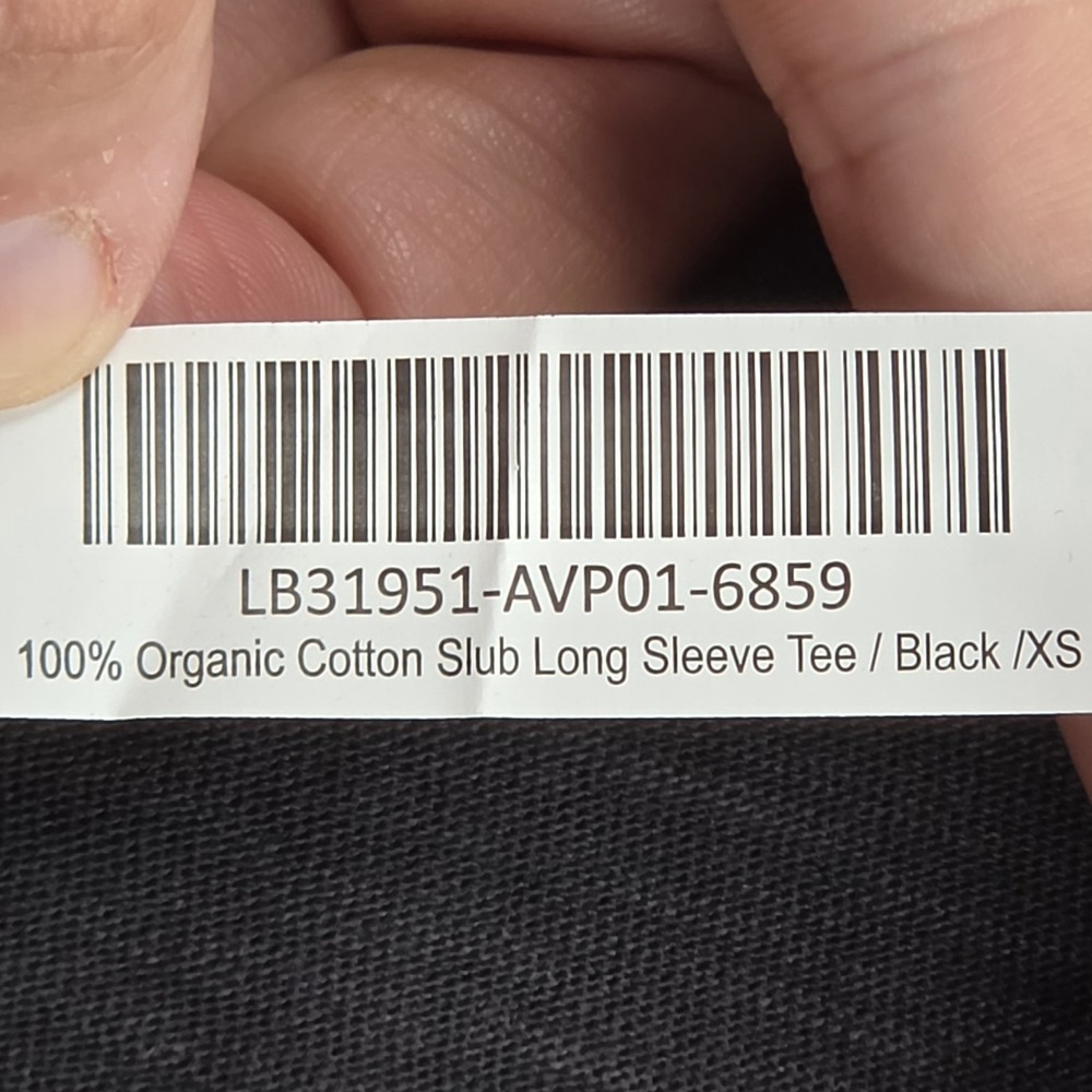 Quince Womens XS Black Organic Cotton Slub Long Sleeve Tee Crewneck Top NWT Soft - Picture 8 of 11